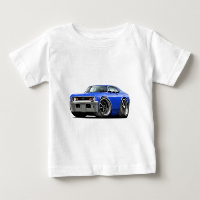 T-shirt Pour Bébé Voiture 1973-74 de bleu de nova (Devant)