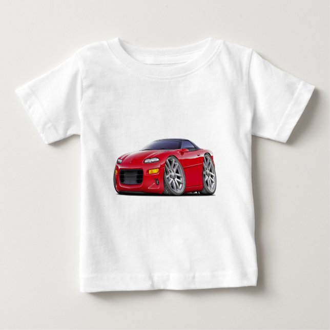 T-shirt Pour Bébé Voiture 1998-2003 de rouge de Camaro (Devant)