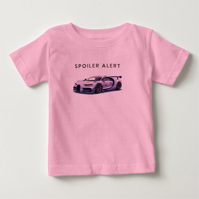 T-shirt Pour Bébé voiture d'alerte de spoiler (Devant)