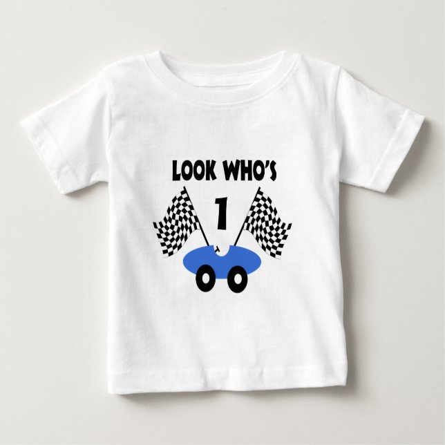 T-shirt Pour Bébé Voiture de course Anniversaire (Devant)