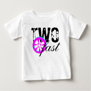 T-shirt Pour Bébé Voiture de course Rim Neon Tournant Deux 