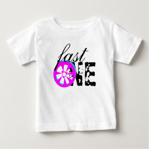 T-shirt Pour Bébé Voiture de course Rim Neon Turning One
