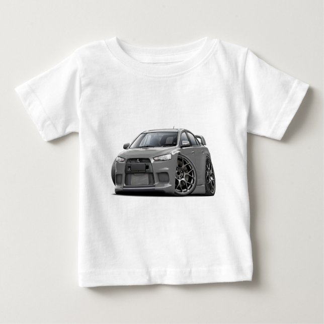 T-shirt Pour Bébé Voiture de gris d'Evo (Devant)