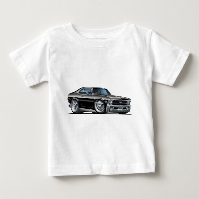 T-shirt Pour Bébé Voiture de noir de nova de Chevy (Devant)
