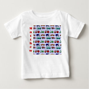 T-shirt Pour Bébé Voitures, Camions, Bus