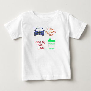 T-shirt Pour Bébé Voitures rapides et lait froid