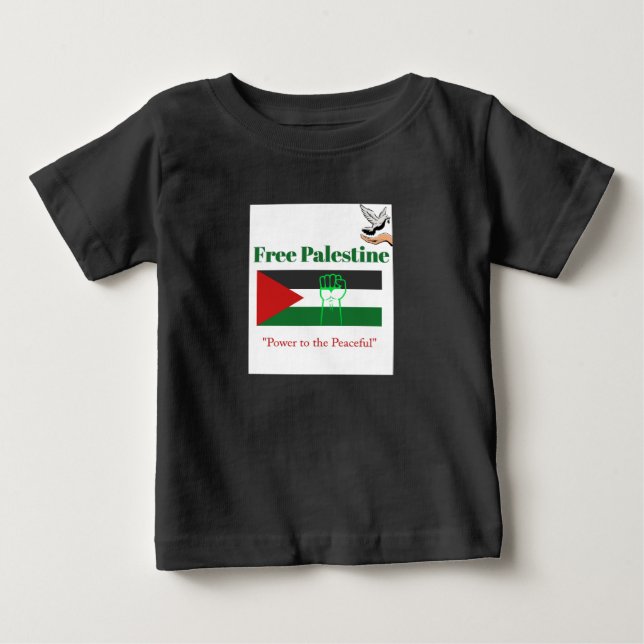 T-shirt Pour Bébé Voix pour Gaza - Free Palestine Tee (Devant)