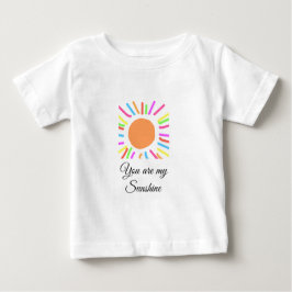 T-shirt Pour Bébé vous êtes mon soleil jaune orange rayons de soleil