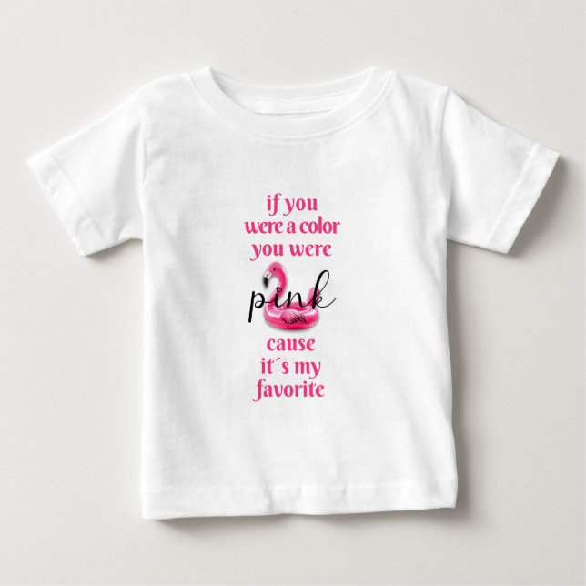 T-shirt Pour Bébé Vous étiez rose - (Devant)