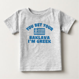 T-shirt Pour Bébé Vous pariez Baklava Je suis Grec