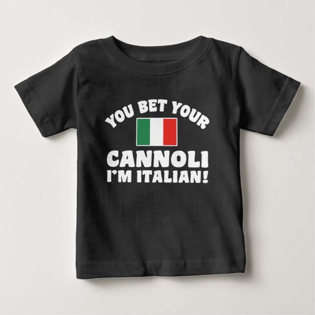 T-shirt Pour Bébé Vous pariez votre Cannoli Je suis Italien (Devant)