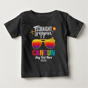 T-shirt Pour Bébé Voyage droit Cancun Mexique Vacances voyage