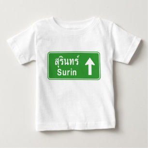 T-shirt Pour Bébé Voyage en avant ⚠ route de la Thaïlande ⚠