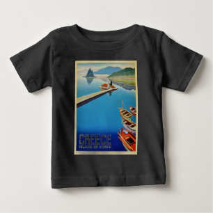 T-shirt Pour Bébé Voyage en Grèce vintage - Île de Corfou