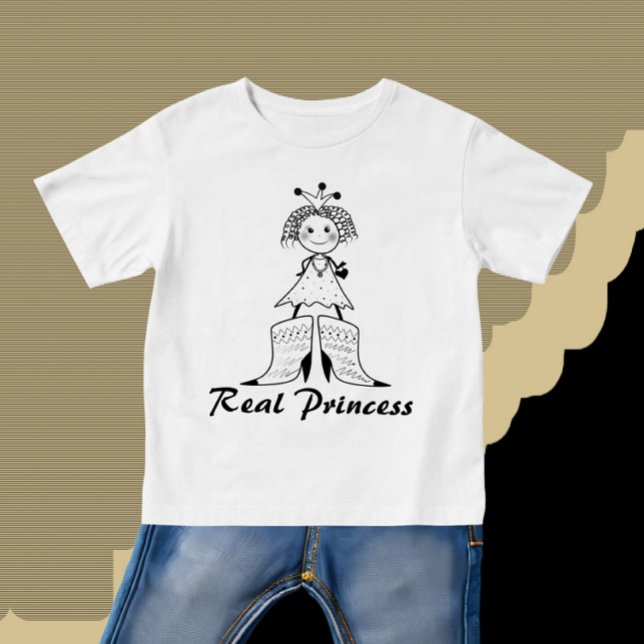 T-shirt Pour Bébé Vraie princesse (Créateur téléchargé)