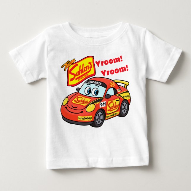 T-shirt Pour Bébé Vroom Vroom (Devant)