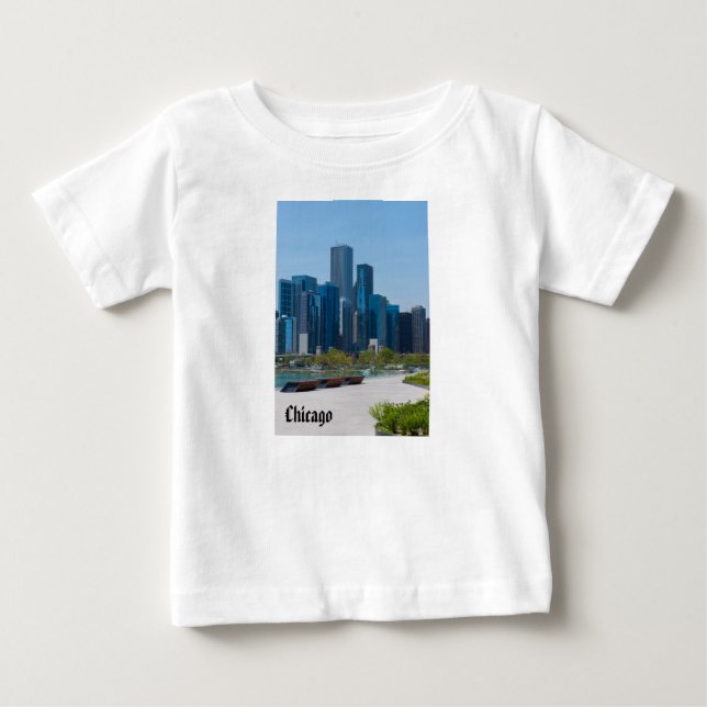 T-shirt Pour Bébé Vue depuis Navy Pier (Devant)