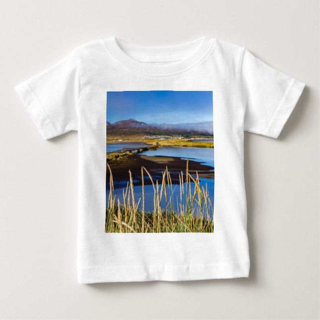 T-shirt Pour Bébé Vue sur Saudarkrokur et Skagafjordur, Islande (Devant)