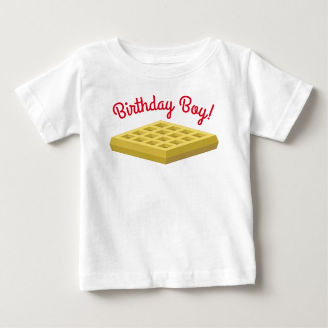 T-shirt Pour Bébé Waffle Cute Breakfast Brunch Enfants 1er Anniversa (Devant)