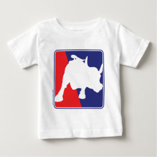 T-shirt Pour Bébé Wall Street Red White et Blue Bull