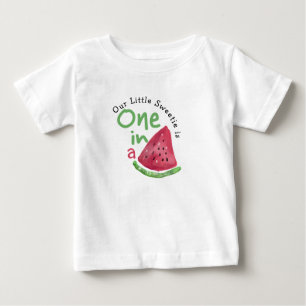 T-shirt Pour Bébé Watermelon One in a Melon 1er Anniversaire
