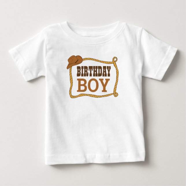 T-shirt Pour Bébé Western Rodeo Theme Party 1er Rodeo Birthday Party (Devant)