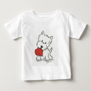 T-shirt Pour Bébé Westie avec le coeur