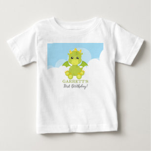 T-shirt Pour Bébé Whimsical Boy Dragon Premier anniversaire
