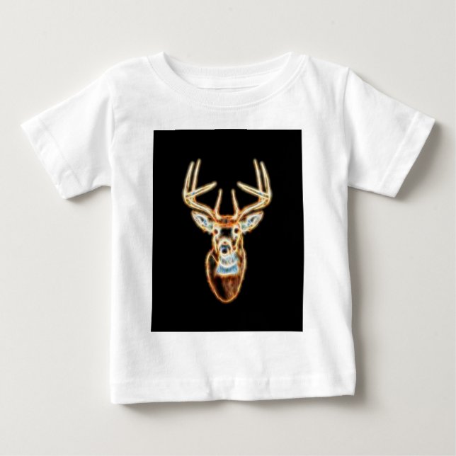 T-shirt Pour Bébé White tail Deer Head Energy Spirit (Devant)