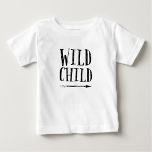 T-shirt Pour Bébé Wild Enfant dessiné à la main typographie enfants 