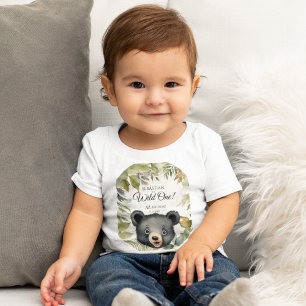 T-shirt Pour Bébé Wild One 1er anniversaire Ours de forêt