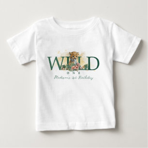 T-shirt Pour Bébé Wild One Animal Guepard Baby Boy 1er anniversaire
