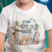 Wild One Blue Jungle Animaux 1er anniversaire