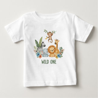T-shirt Pour Bébé Wild One - Jungle Animals