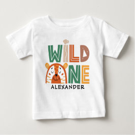 T-shirt Pour Bébé Wild One Jungle Thème 1er Anniversaire