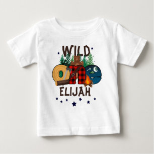 T-shirt Pour Bébé Wild one Lumberjack Birthday Boy   Ours des bois