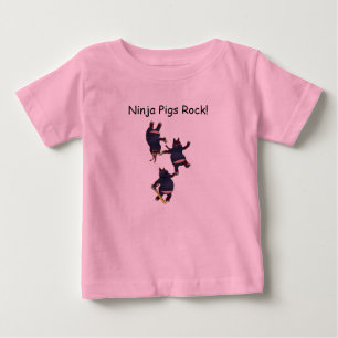 T-shirt Pour Bébé Wizard101 Ninja Pigs Rock Onesee