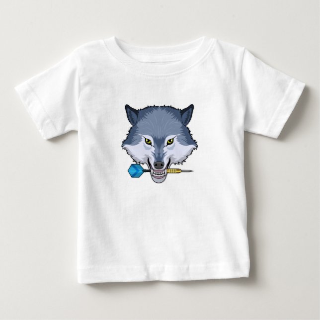 T-shirt Pour Bébé Wolf aux fléchettes avec Dart (Devant)