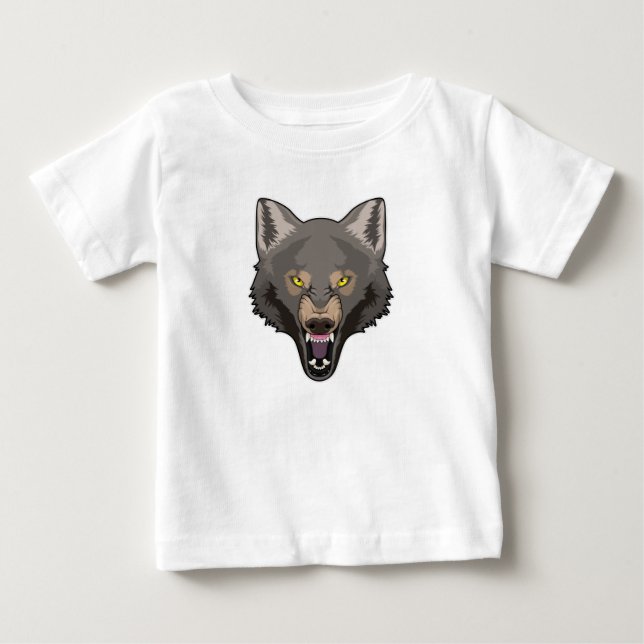 T-shirt Pour Bébé Wolf en colère (Devant)
