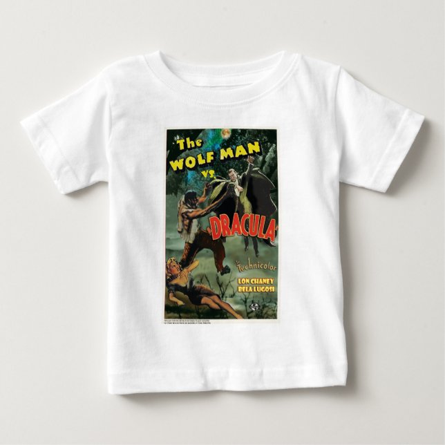 T-shirt Pour Bébé WOLFMAN CONTRE DRACULA par Philip J. Riley (Devant)
