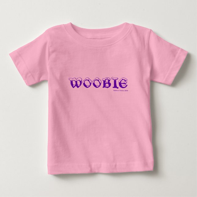 T-shirt Pour Bébé Woobie le chien pourpre (Devant)