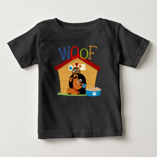 T-shirt Pour Bébé Woof Dog (Devant)