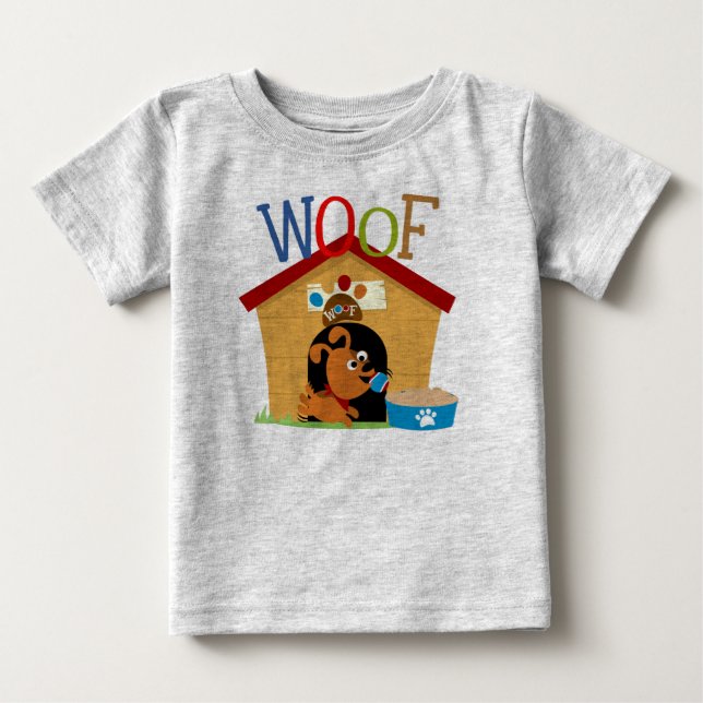 T-shirt Pour Bébé Woof Dog (Devant)