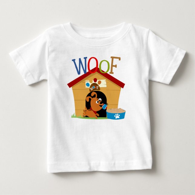 T-shirt Pour Bébé Woof Dog (Devant)
