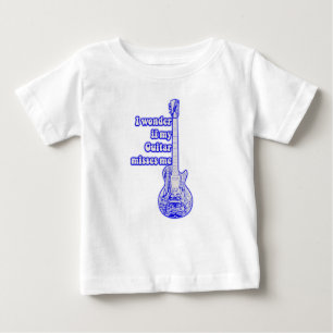 T-shirt Pour Bébé World's best guitarist ever. vintage blue