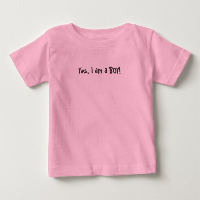 T-shirt Pour Bébé Yes, I am a BOY! (Devant)
