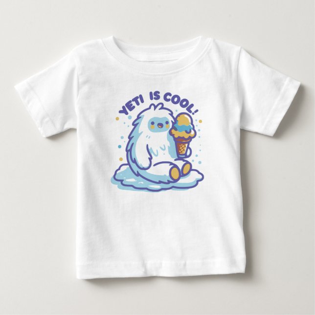 T-shirt Pour Bébé Yeti est cool (Devant)
