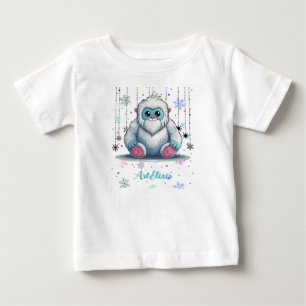 T-shirt Pour Bébé Yeti Festive Kawaii Cute Imprimer