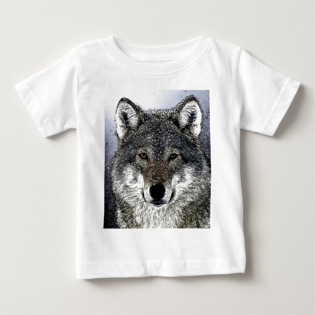 T-shirt Pour Bébé Yeux de loup (Devant)