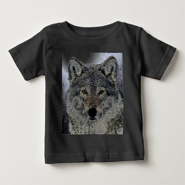 T-shirt Pour Bébé Yeux de loup (Devant)